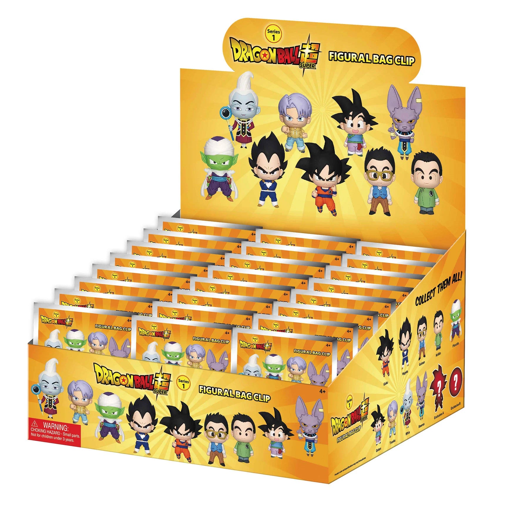 DRAGON BALL SUPER - Series 1 - 3D Foam Bag Clip (Display 24 Pcs)