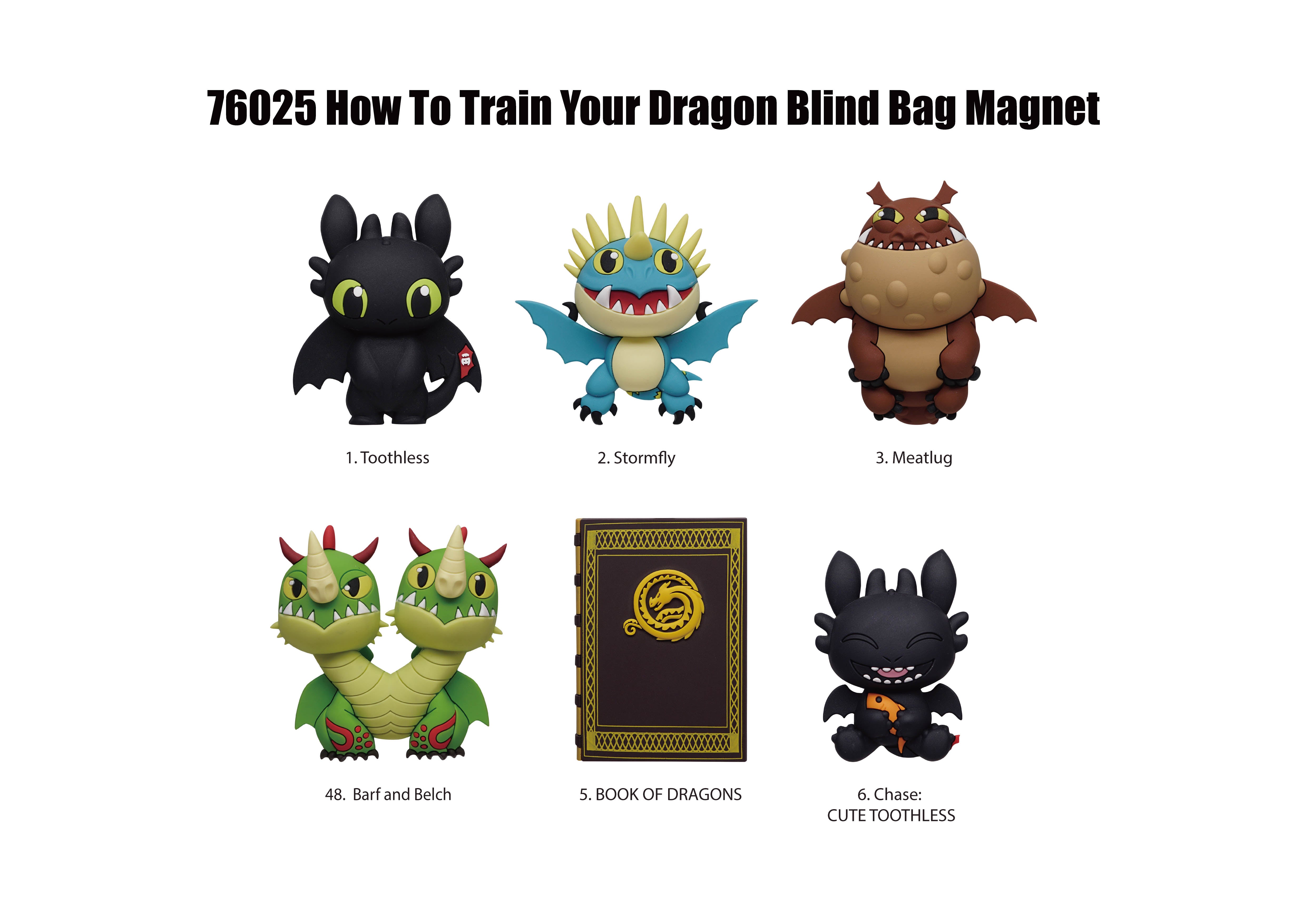 HTTYD - Series 1 - 3D Foam Magnets in blind bags (Display 12 Pcs)