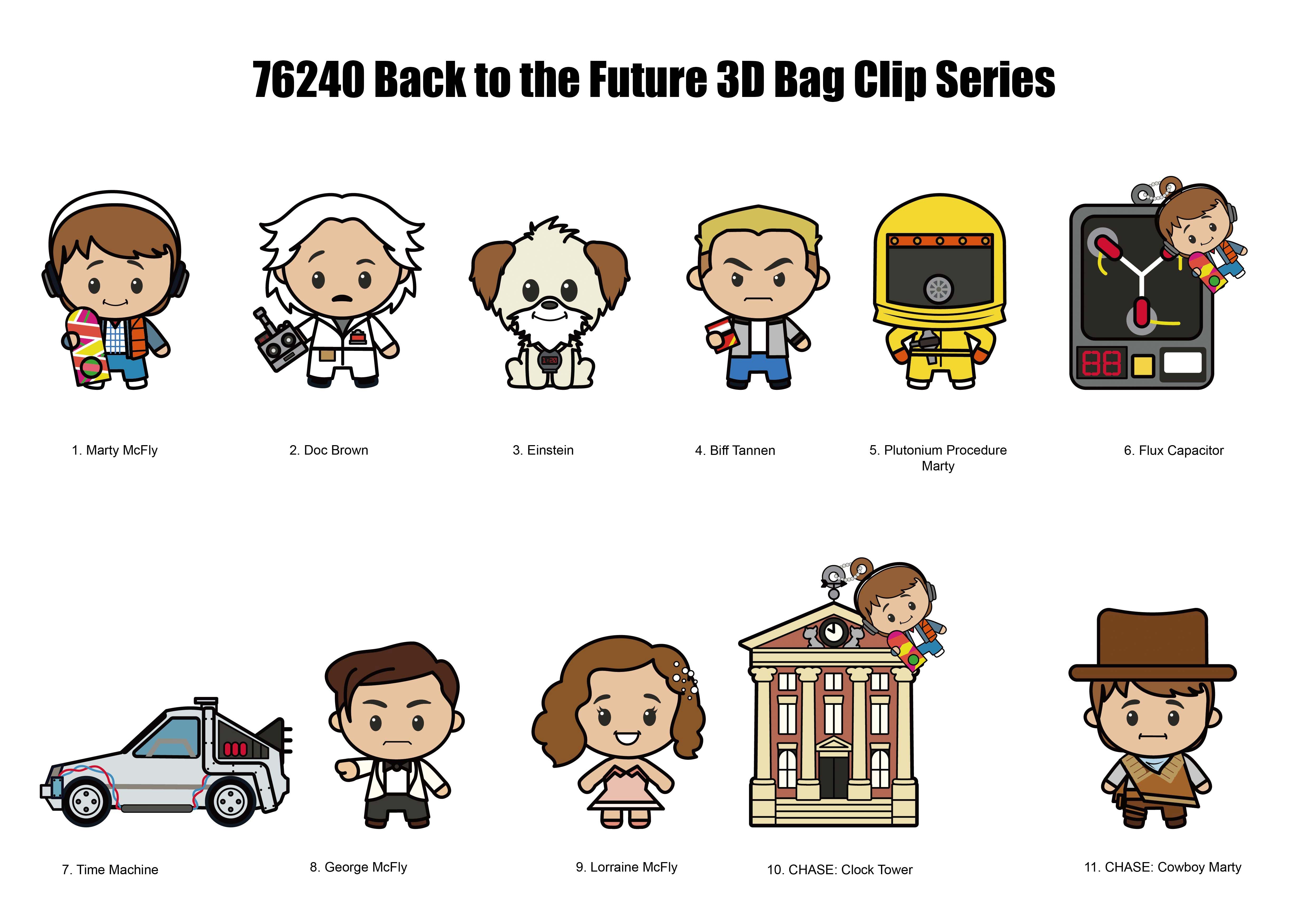 BTTF 40TH ANNIVERSARY - Series 1 - 3D Foam Bag Clip (Display 24 Pcs)