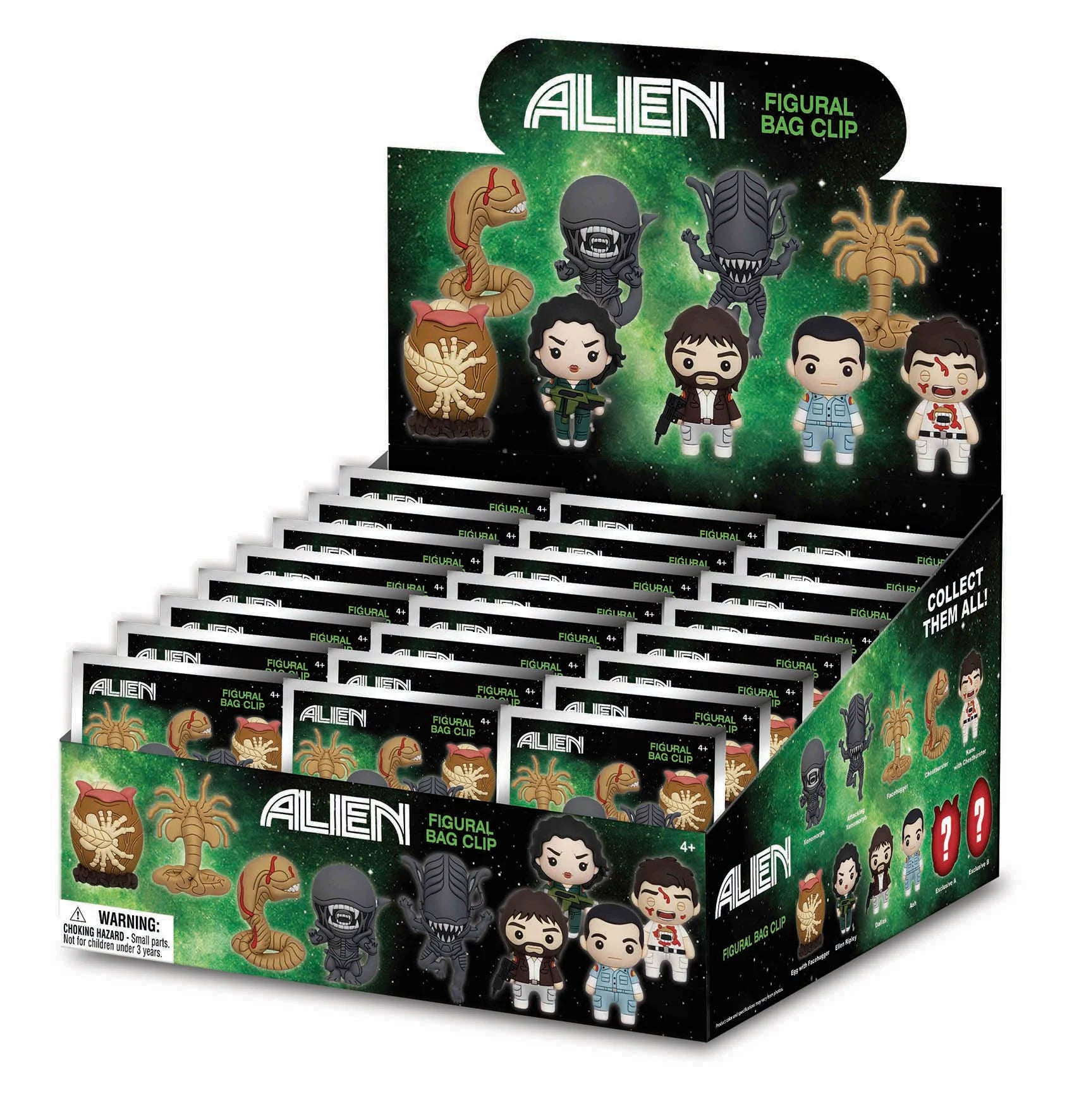ALIENS (1979) - Series 1 - 3D Foam Bag Clip (Display 24 Pcs)