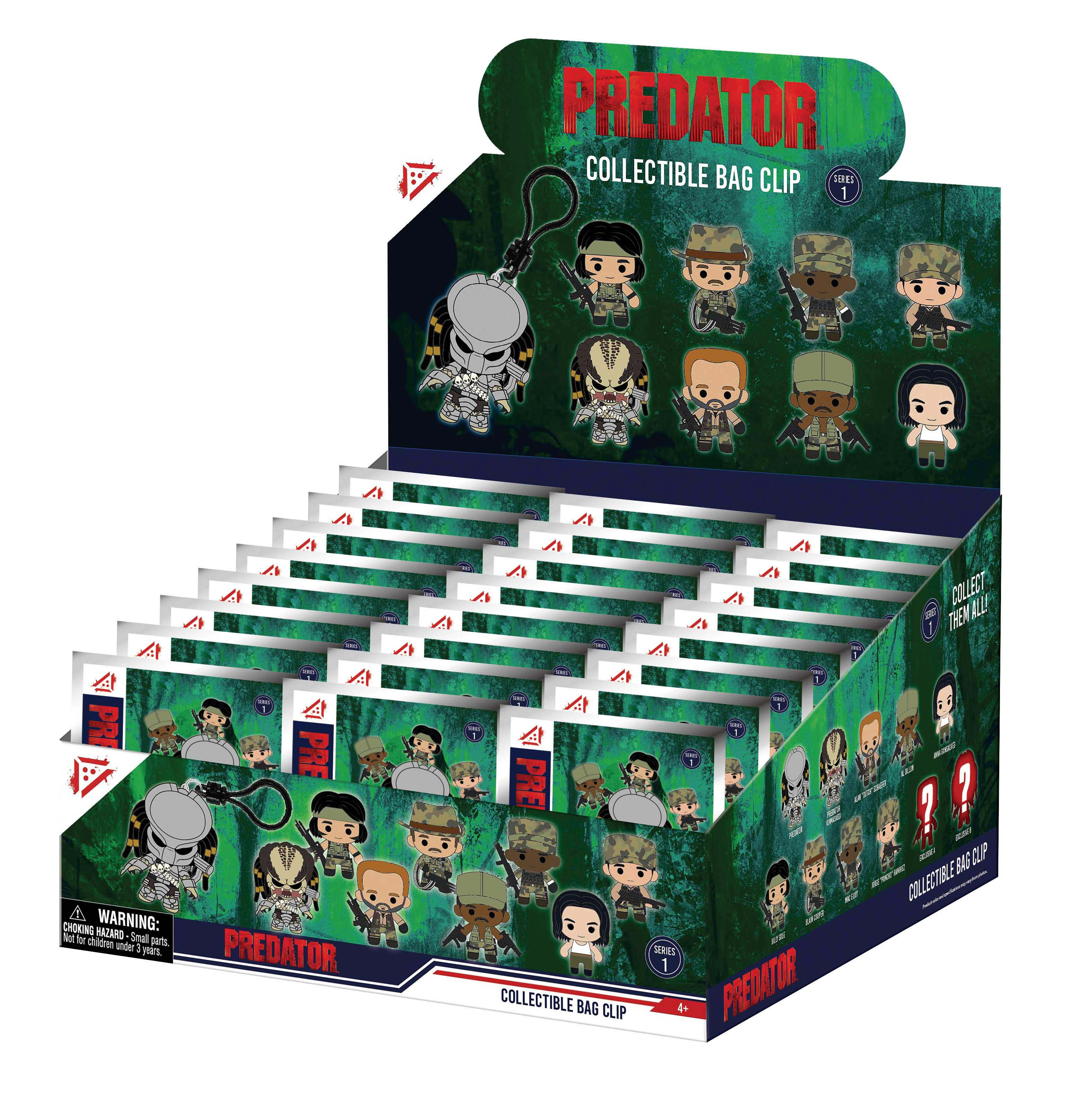 PREDATOR - Series 1 - 3D Foam Bag Clip (Display 24 Pcs)