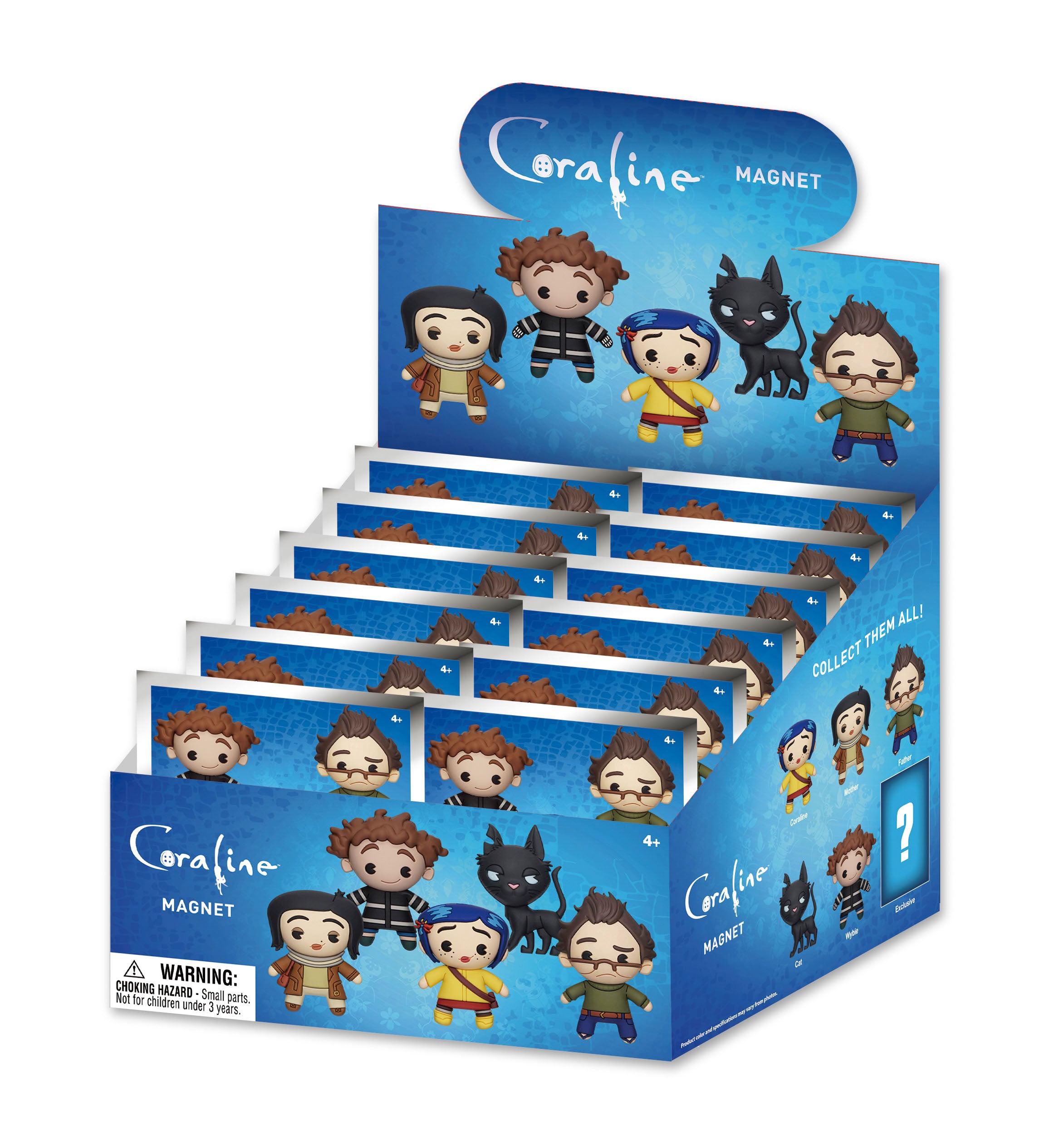 CORALINE - Series 1 - 3D Foam Magnets in blind bags (Display 12 Pcs)