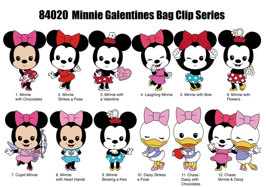 MINNIE - Series 1- 3D Foam Bag Clip (Display 24 Pcs)