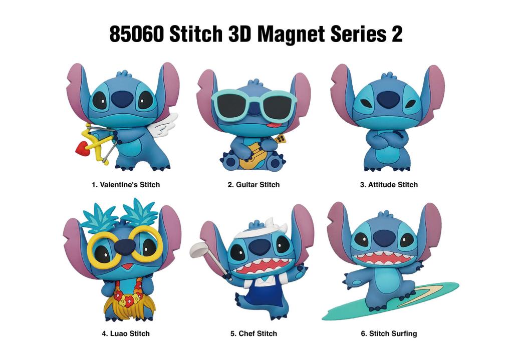 STITCH - Serie 2 - 3D Foam Magnets in blind bags (Display 12 Pcs)