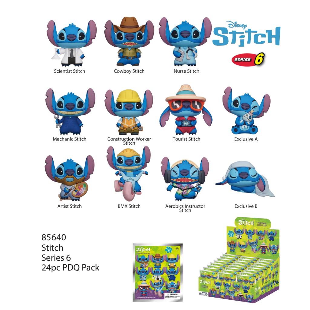 LILO & STITCH - Series 6 - 3D Foam Bag Clip (Display 24 Pcs)