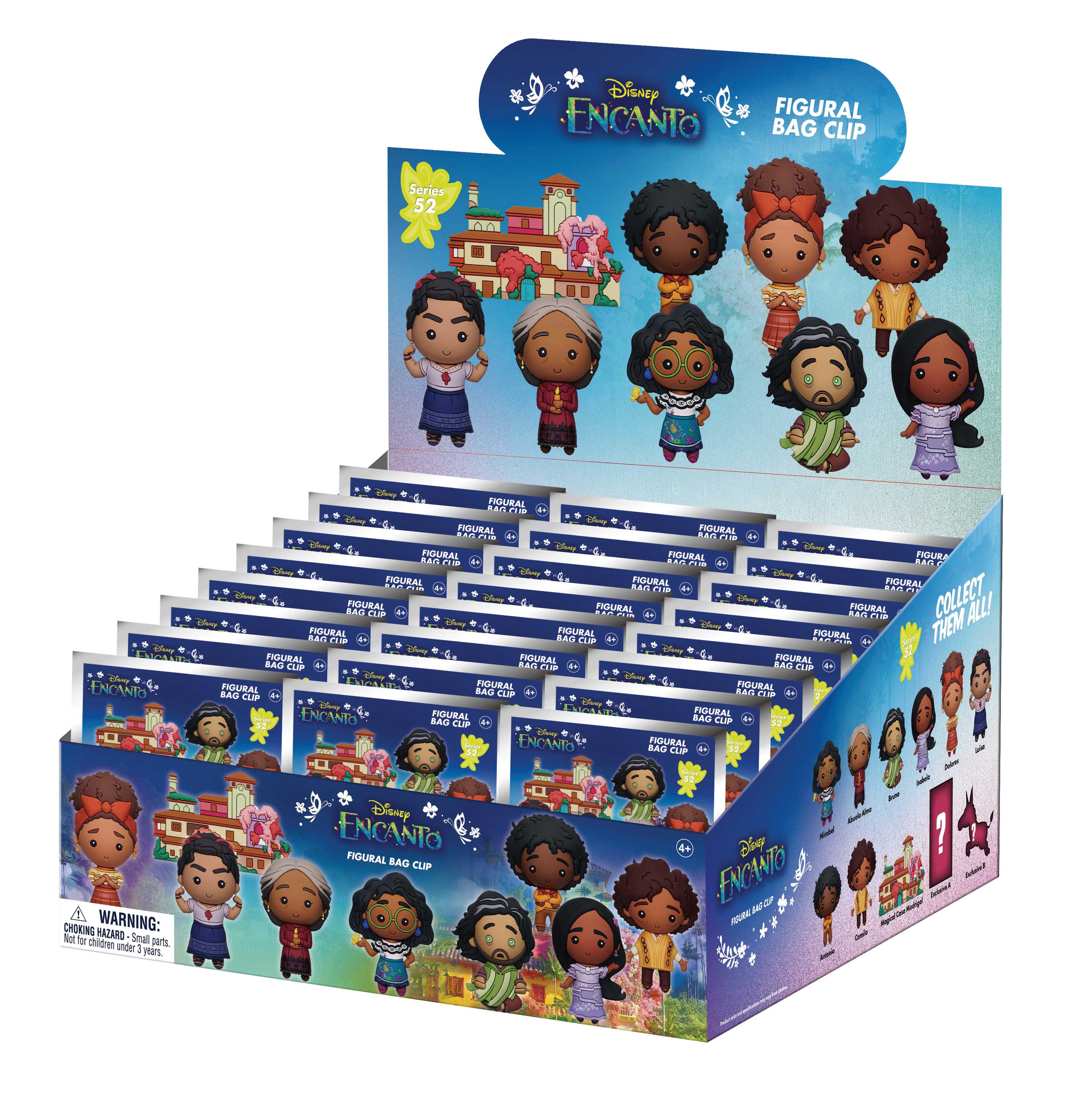 ENCANTO - Series 52 - 3D Foam Bag Clip (Display 24 Pcs)