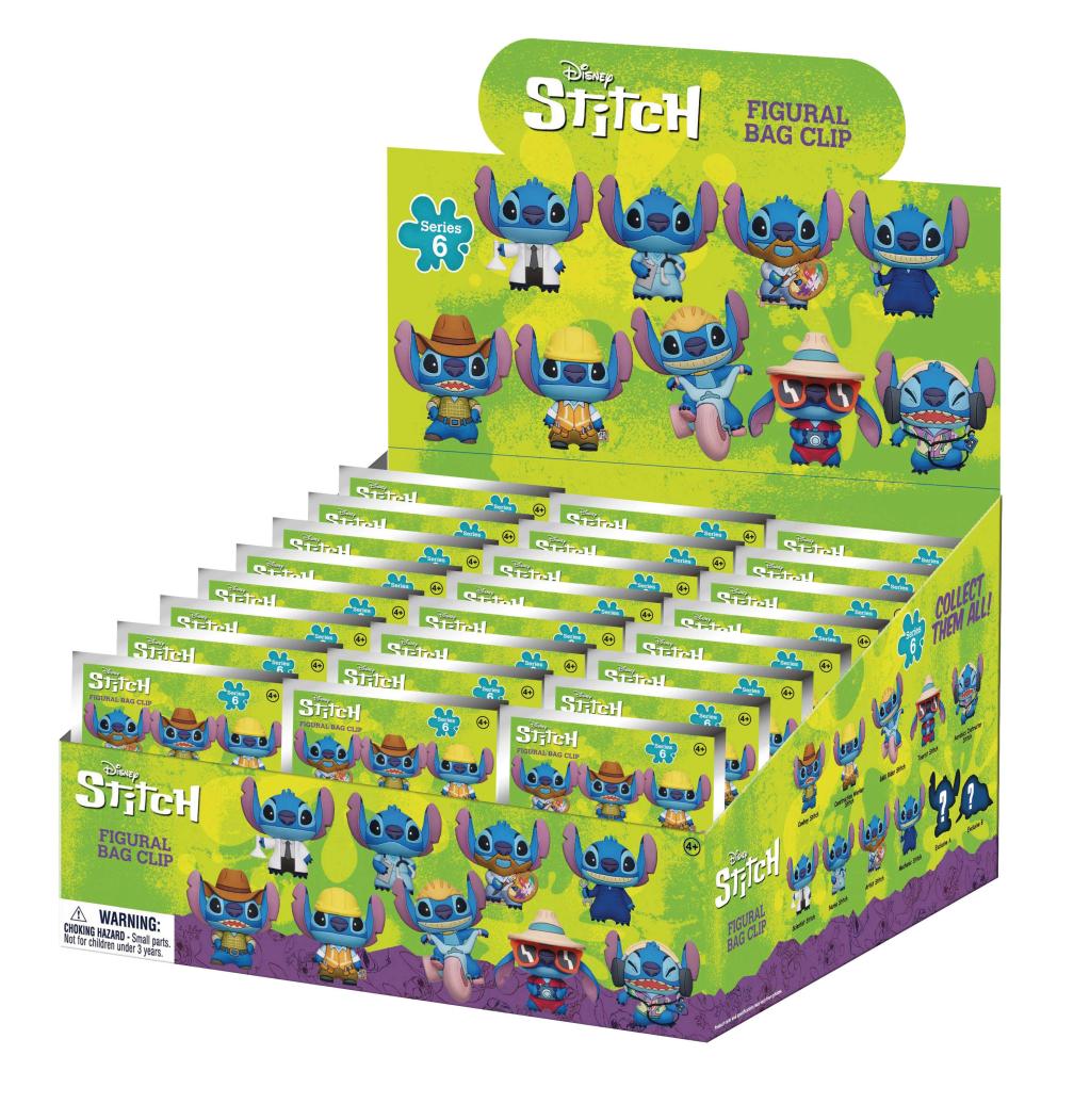 STITCH - Series 6 - 3D Foam Bag Clip (Display 24 Pcs)