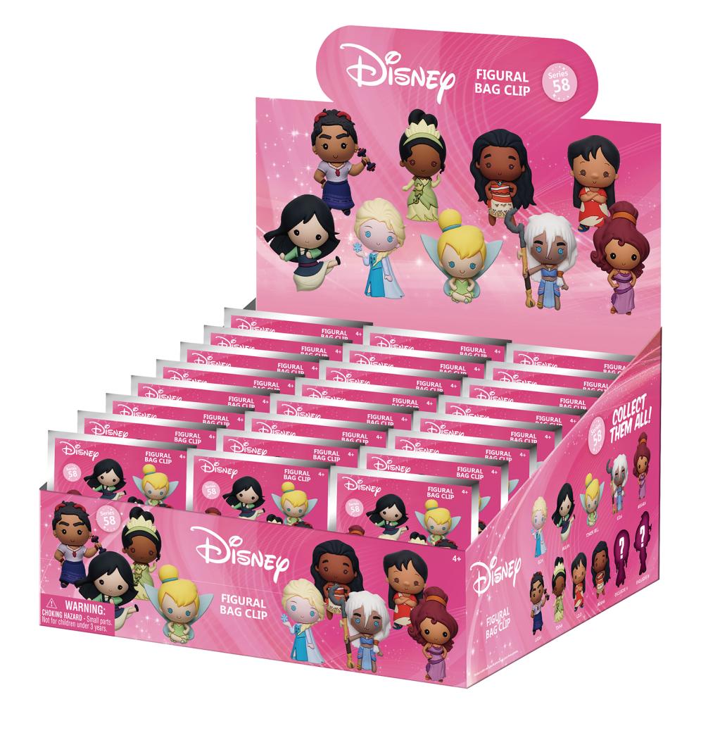 DISNEY GIRLS POWER - Series 57 - 3D Foam Bag Clip (Display 24 Pcs)