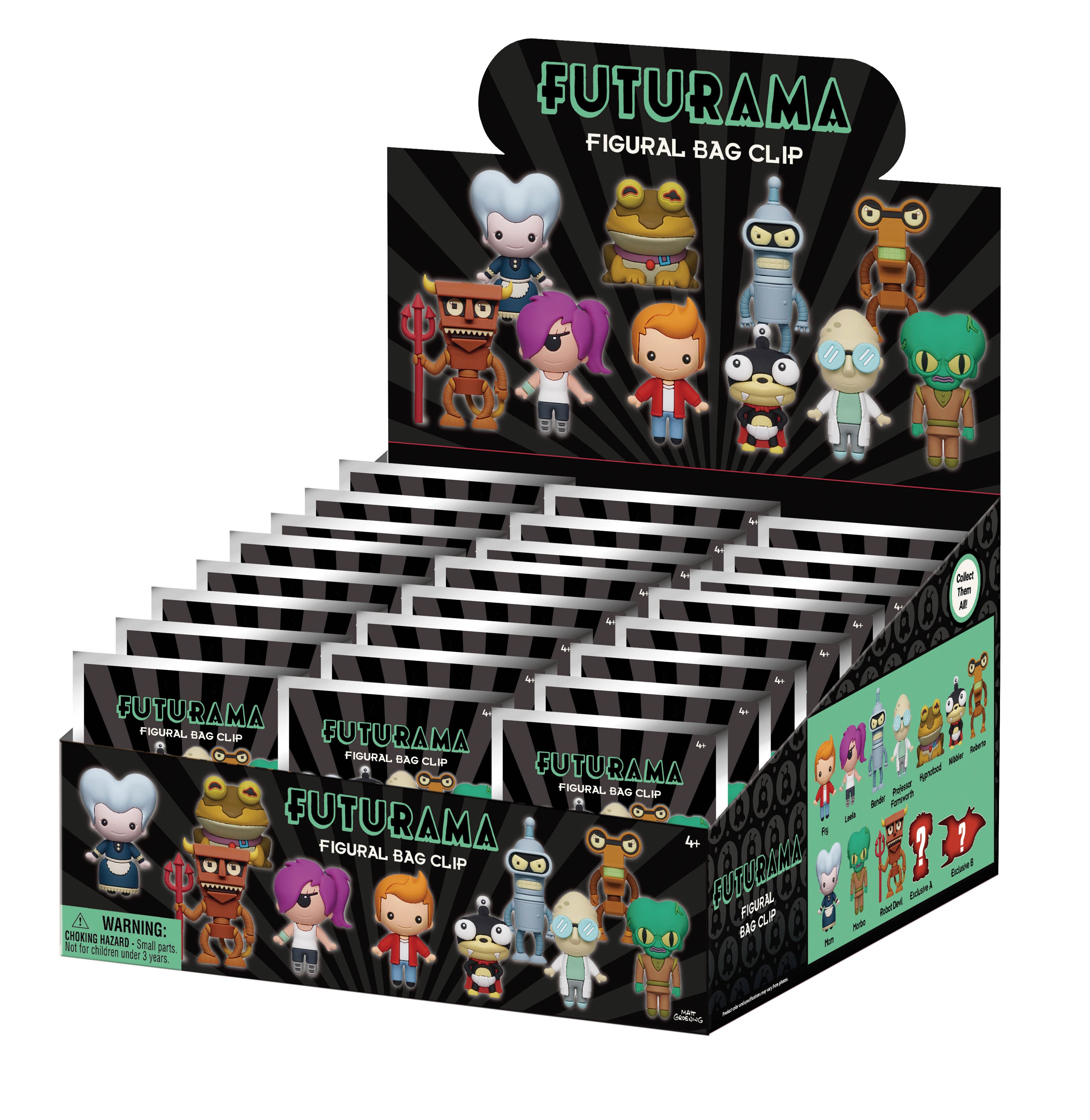 FUTURAMA - Series 1 - 3D Foam Bag Clip (Display 24 Pcs)