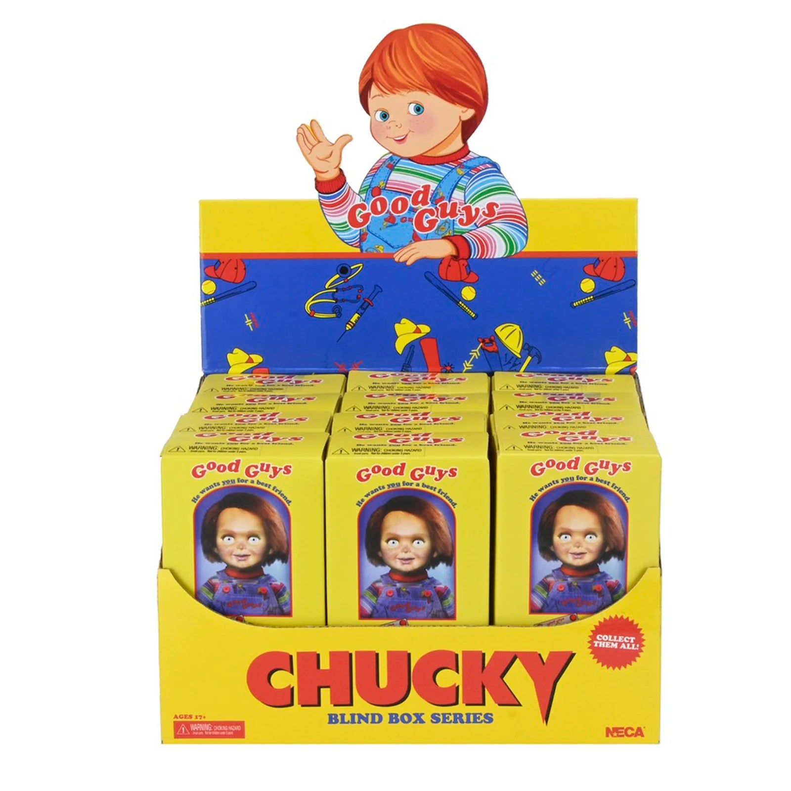 CHUCKY - Chucky TV Good Guy S1 - DISPLAY 12 Blind Box Figure -10cm