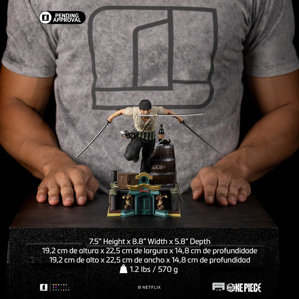 ONE PIECE NETFLIX  - Zoro - Statue Art Scale 1/10 19.2cm
