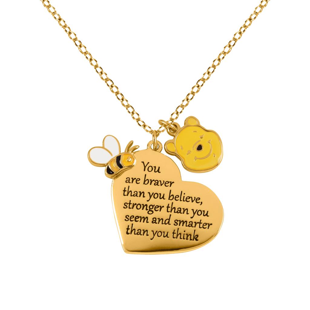 WINNIE THE POOH - Love - Necklace in Brass Plated