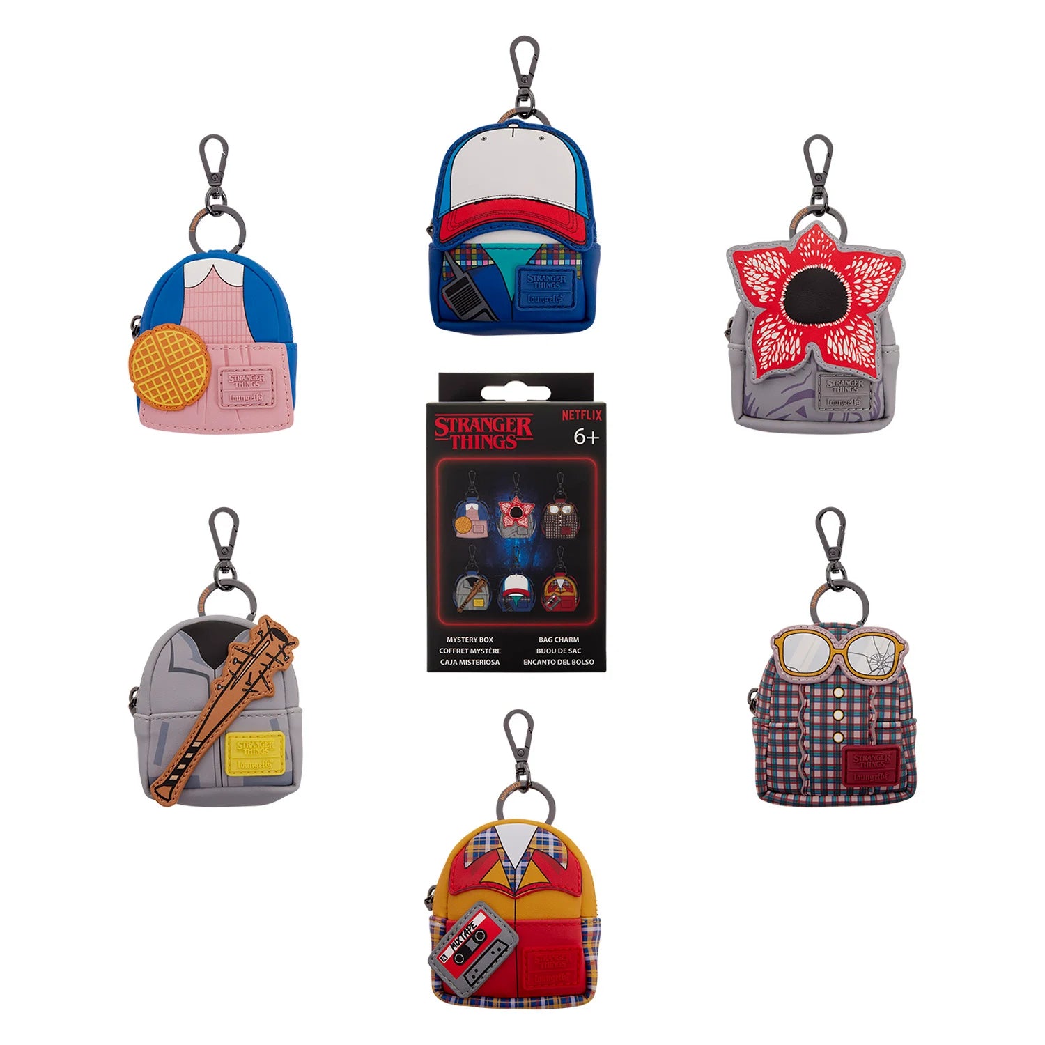 STRANGER THINGS - Mini Backpack Bag Charm Loungefly Mystery Box