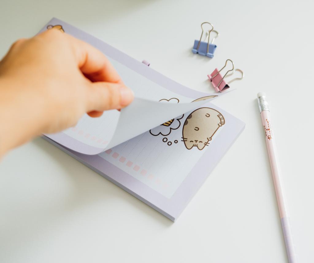 PUSHEEN - Magnetic Shopping List + Pencil