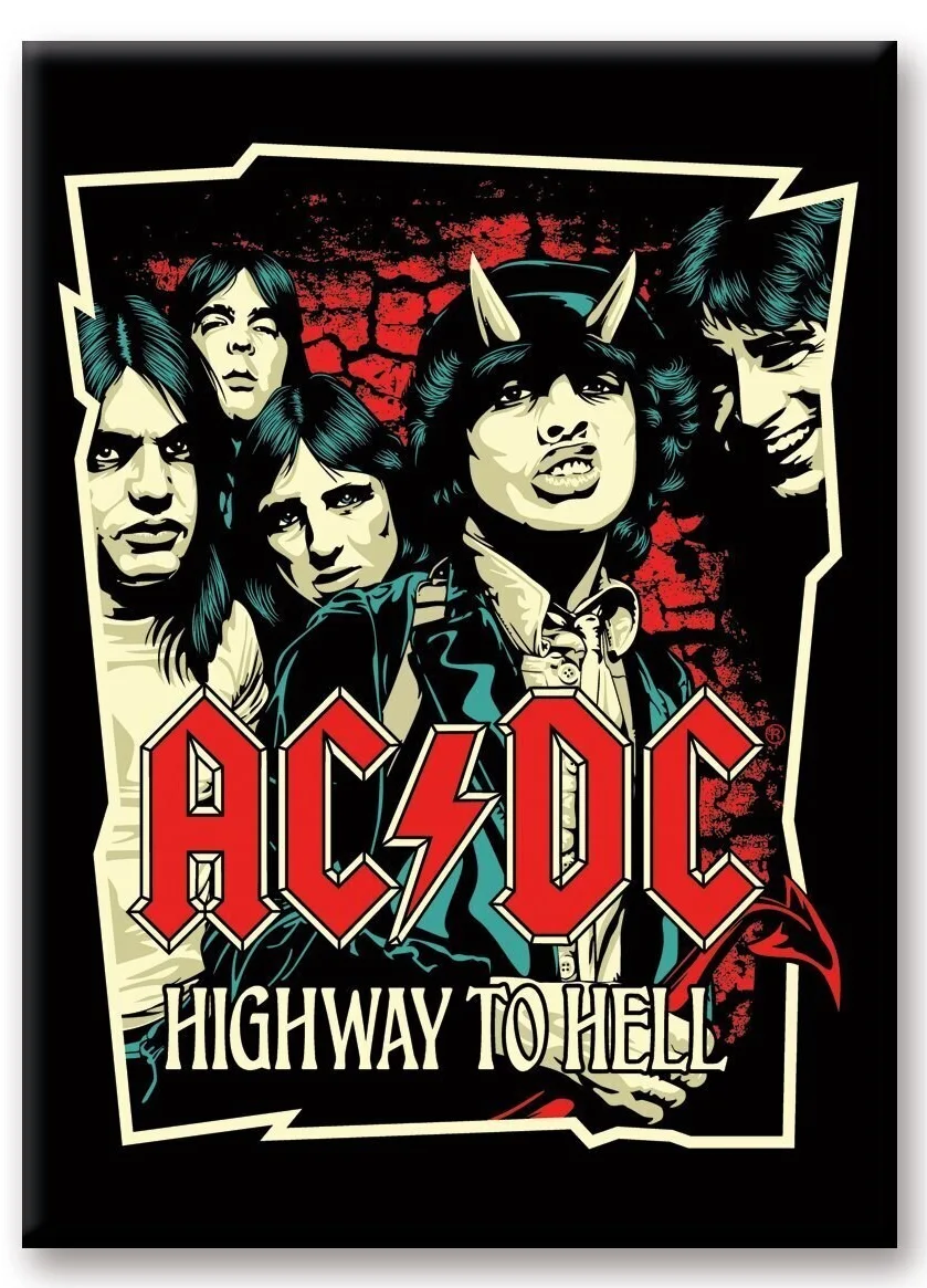 AC/DC - Highway To Hell - Magnet 6.3x8.9cm