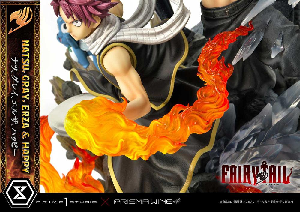 FAIRY TAIL -Natsu, Gray, Erza, Happy -Statue Del. Bonus Vers. 1/7 57cm