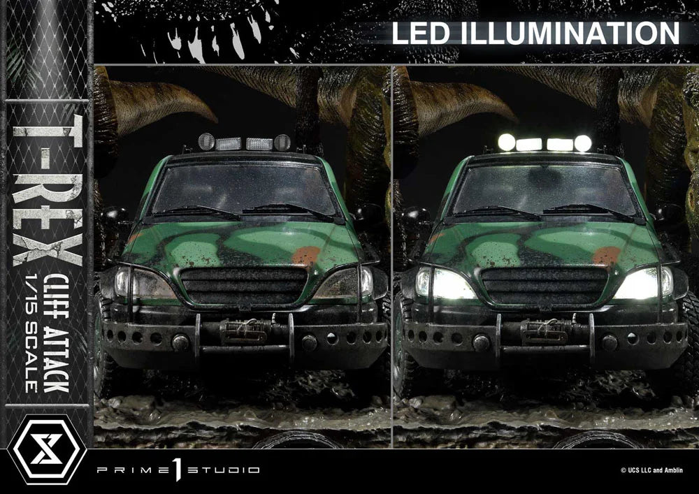 JURASSIC PARK THE LOST WORLD - T-Rex Cliff Attack -Statue 1/15 53cm