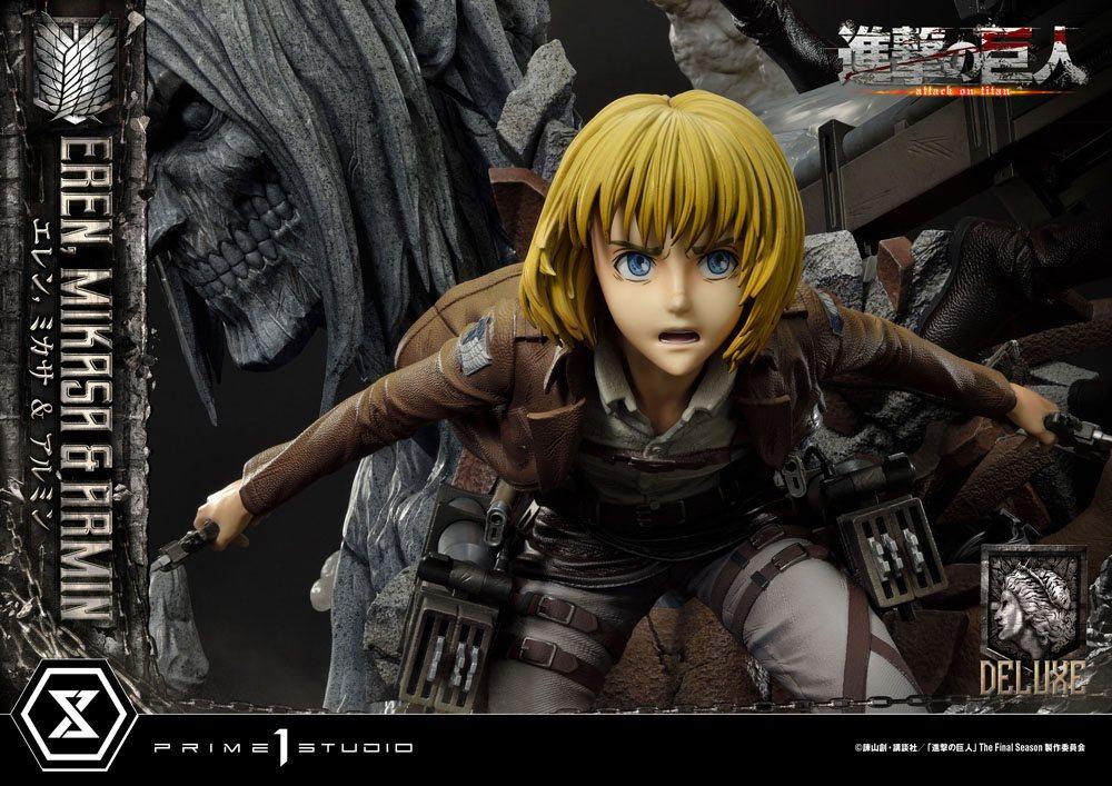 ATTACK ON TITAN - Eren, Mikasa & Armin - Statue Ultimate del. 72cm