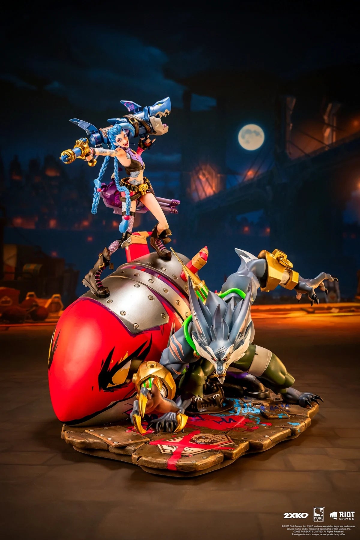 LEAGUE OF LEGENDS - Jinx & Warwick - Statue Diorama 1/10 37cm