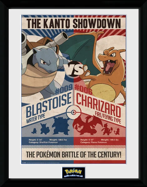 POKEMON - Collector Print 30X40 - Red Vs Blue