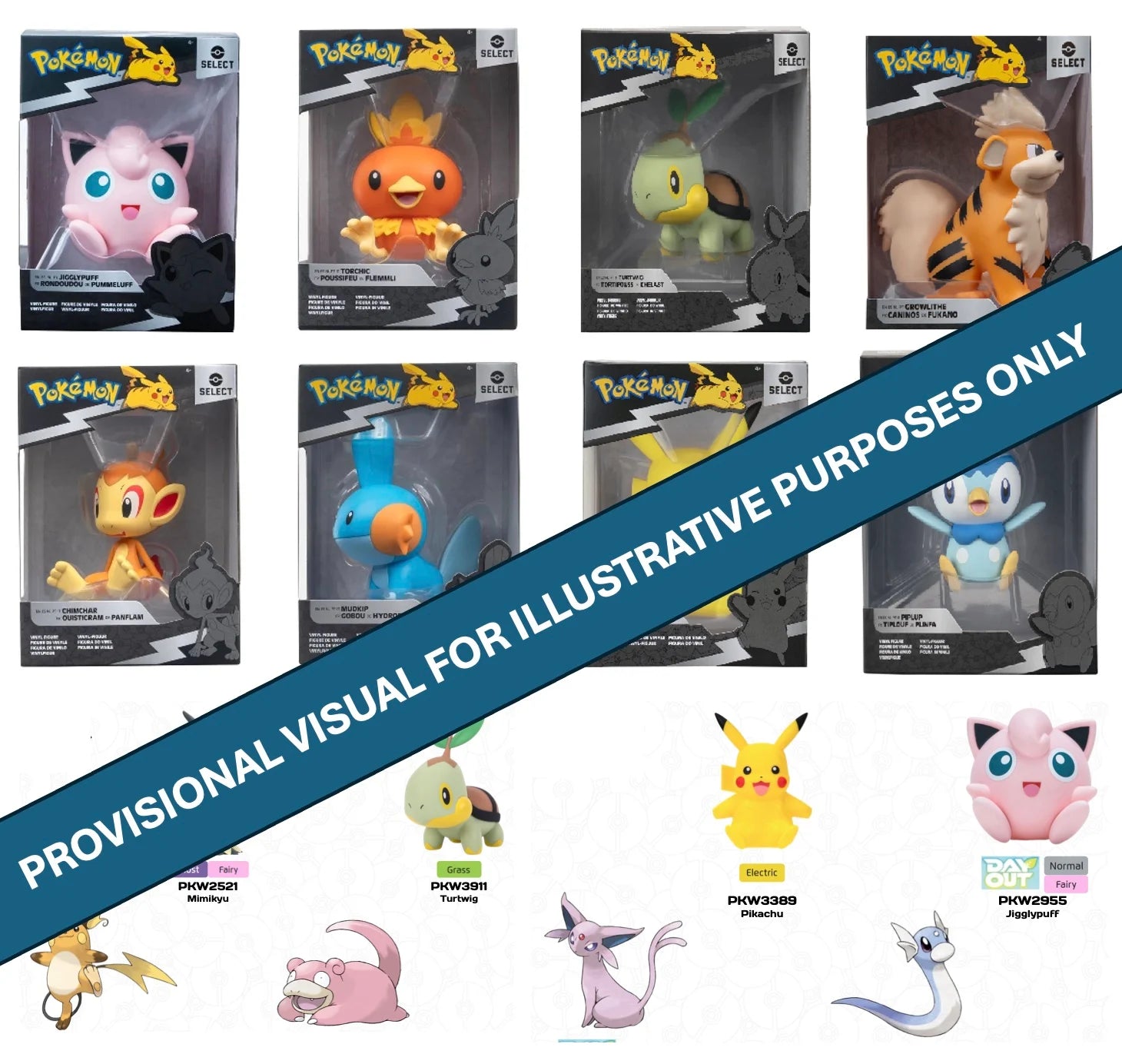 POKEMON - Figure Pack (Vinyl Figure 4" Assortment 6 pcs)