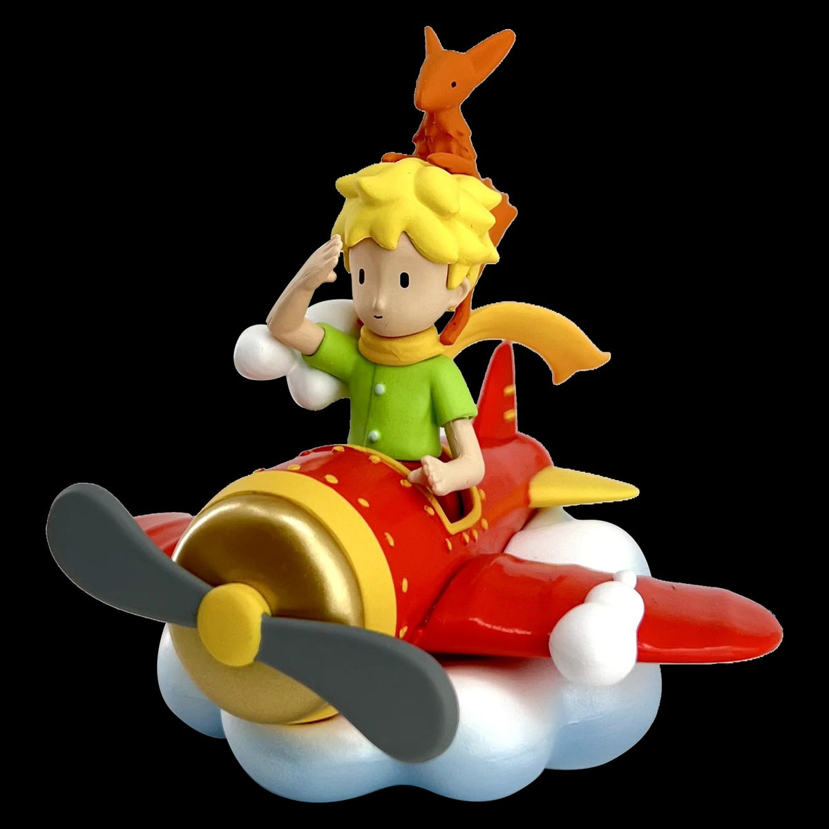 THE LITTLE PRINCE - Little Prince and the fox on a plane - Figure 7cm