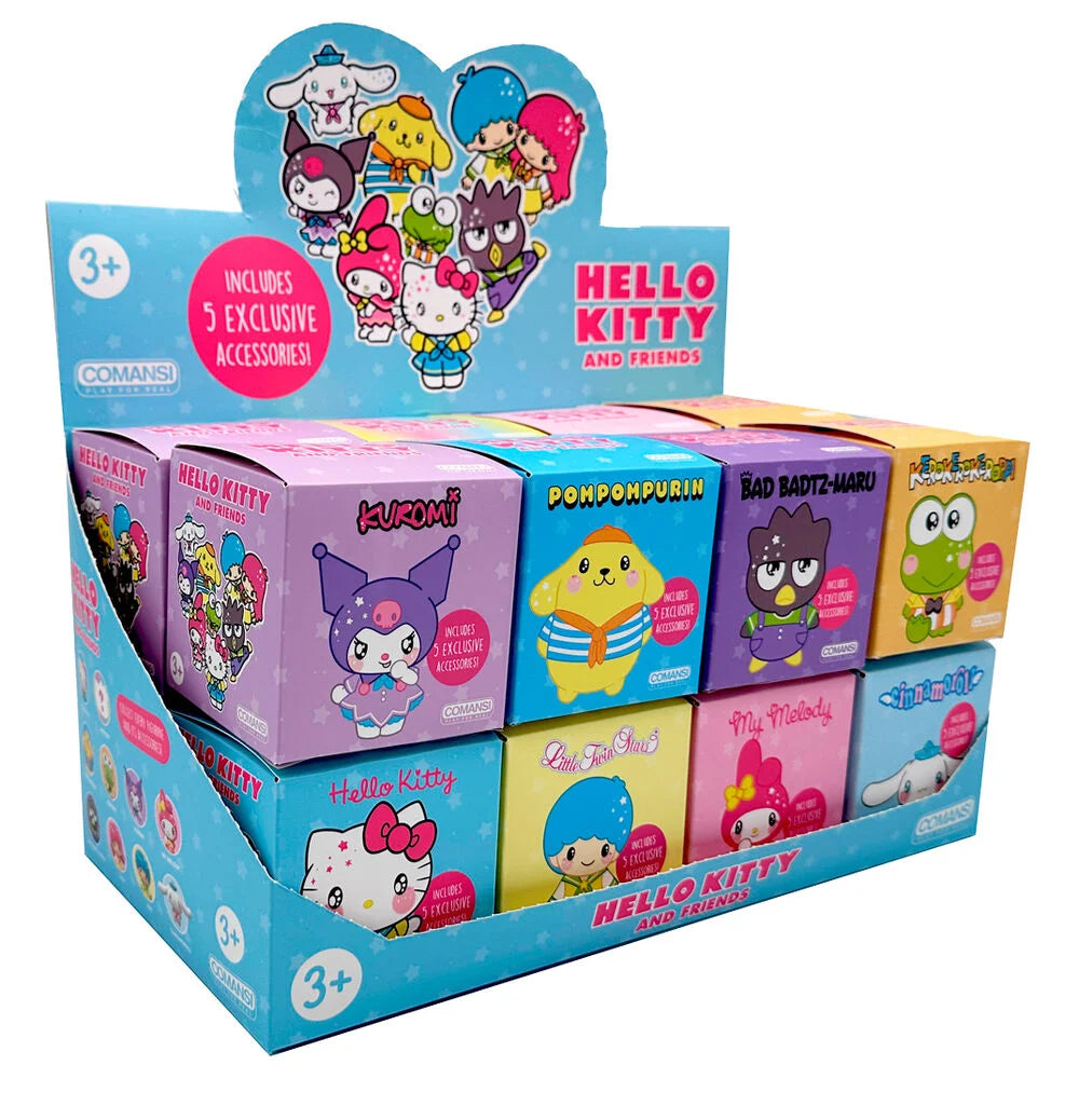 HELLO KITTY & Friends - Display of 16 Figures Assortment - 2,4inch