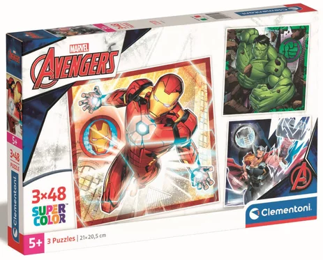 MARVEL - Avengers - 3 Puzzle 48P Set