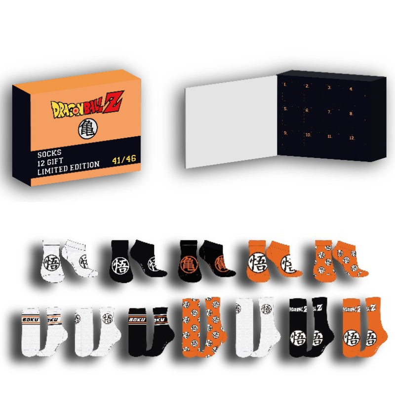 DRAGON BALL Z - Gift Box - 12 Pairs of Socks (S 6,5-11)