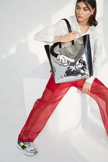 DISNEY - Silver Faux-Leather Bag Mickey Mouse 'Danielle Nicole'