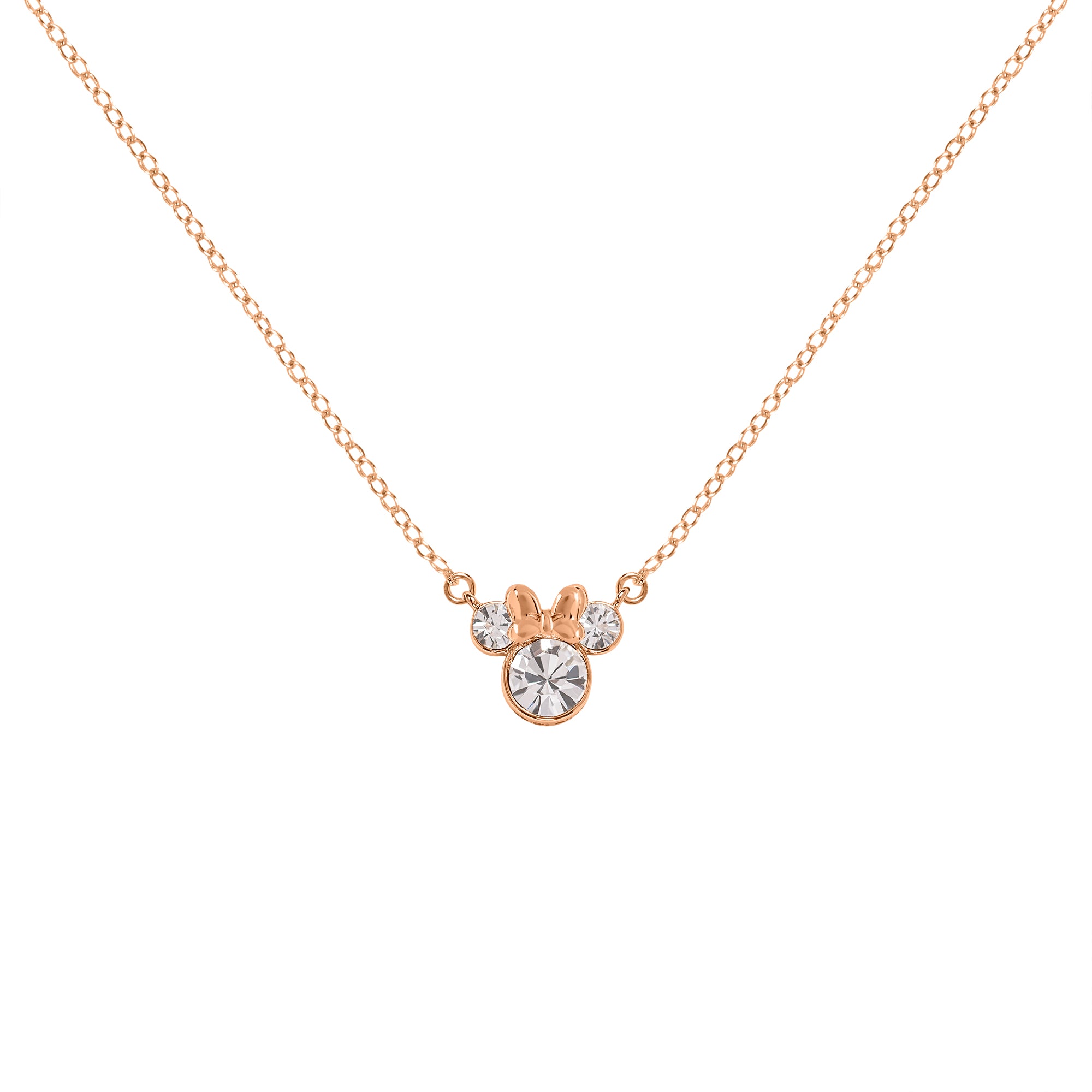 MINNIE -Mother & Daughter Set- Silver Brass Plated Necklace + Earrings