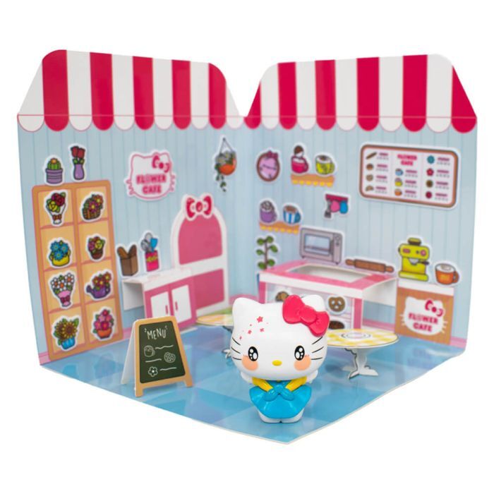HELLO KITTY - Hello Kitty 6cm Sticker House Flower Café