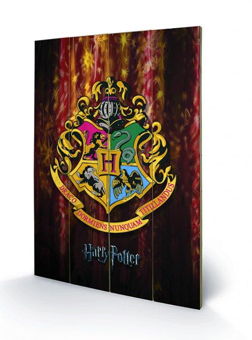 HARRY POTTER - Printing on wood 40X59 - Hogwarts Crest