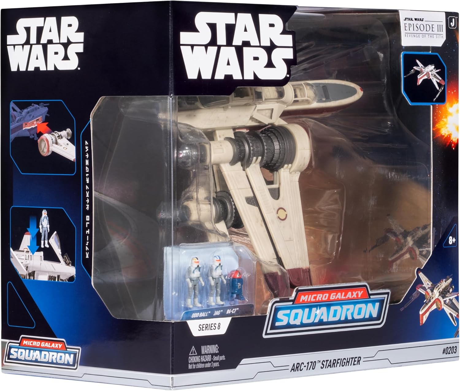 STAR WARS - Deluxe Vehicle (8" Vehicle & Figure) - ARC 170- Series 8