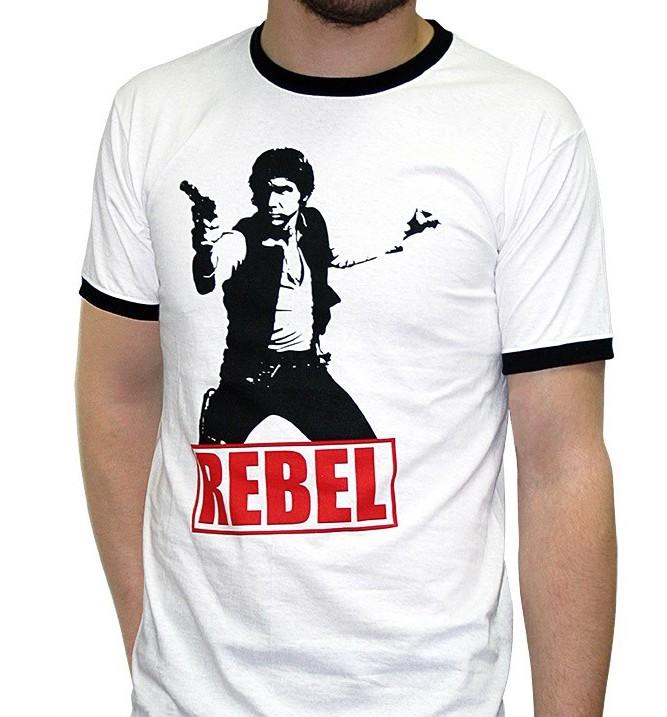 STAR WARS - T-Shirt Han Solo Rebel - White (XXL)