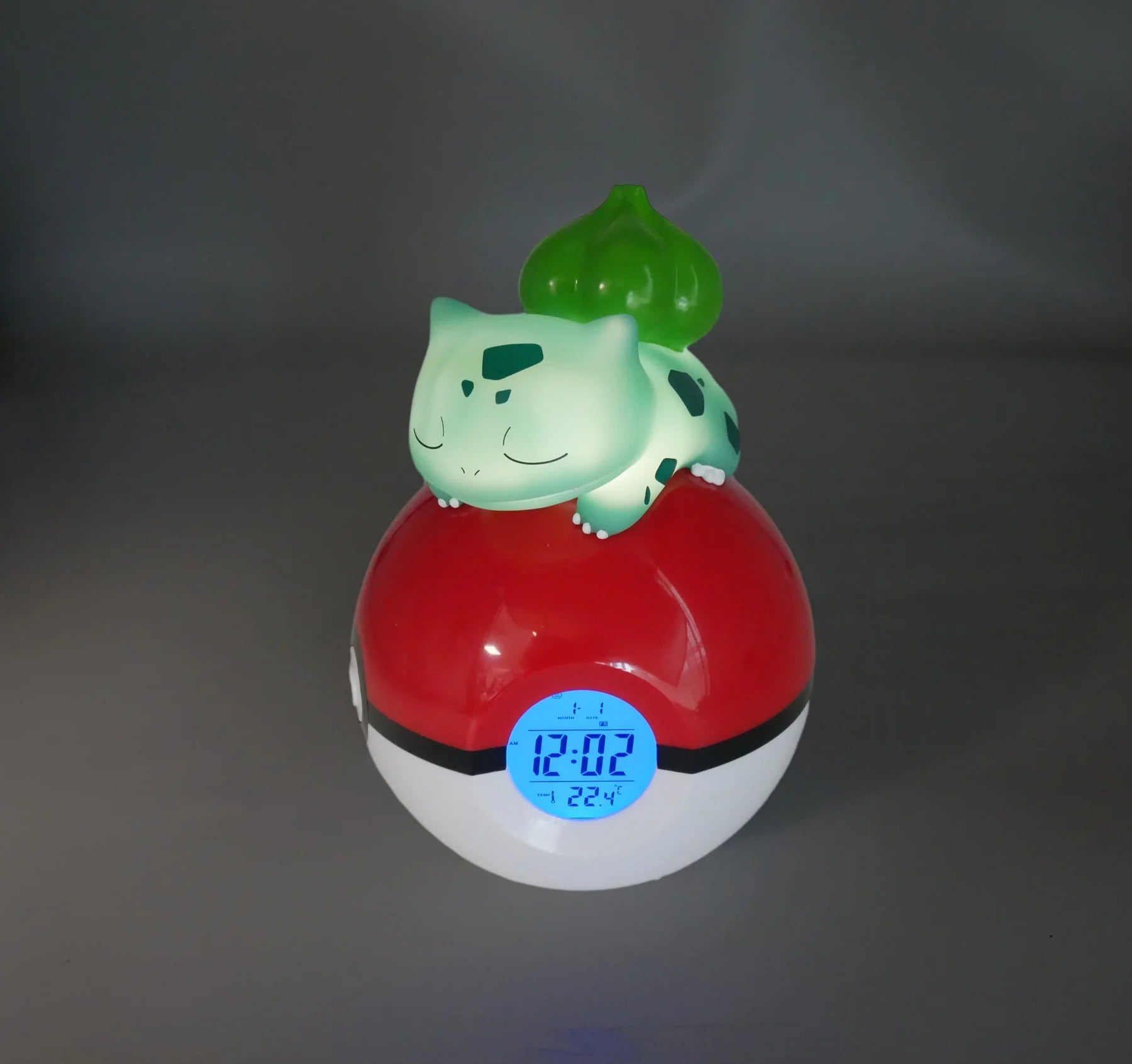 POKEMON - Bulbasaur Pokeball - Alarm Clock with LED Lamp