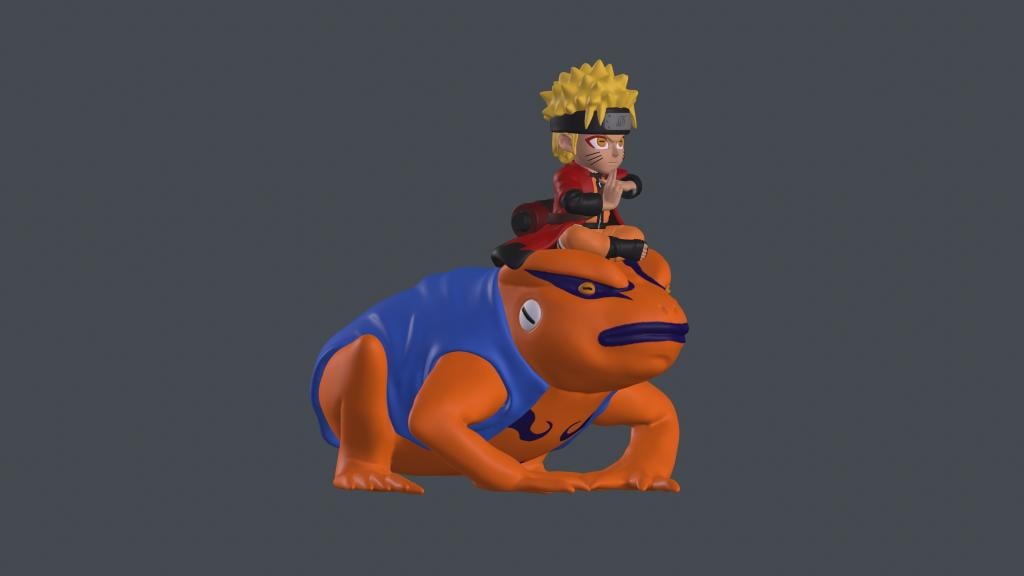 NARUTO & GAMAKISHI - Light-Up Figure - 8 inch