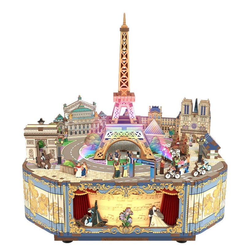 ROMANTIC PARIS - DIY Musical box - 156pcs