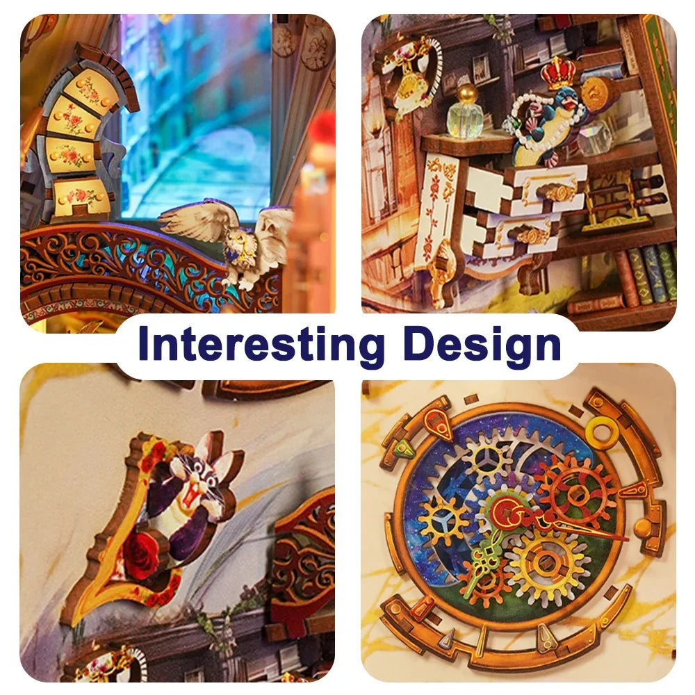 BOOK NOOK KIT - DIY- Magical library - 521pcs + LED Light