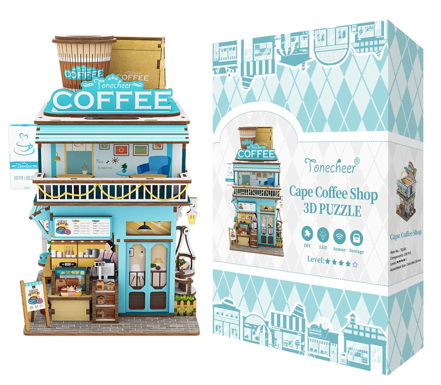 CAPE COFFEE SHOP - DIY Desktop Storage - 159pcs