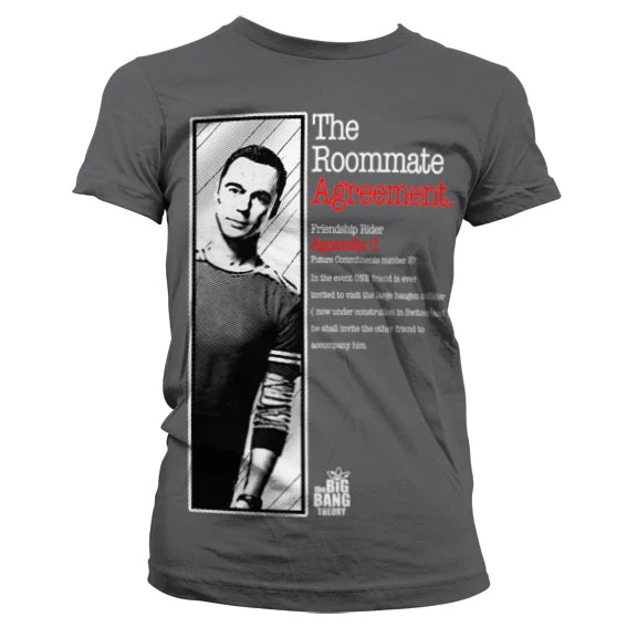 THE BIG BANG - T-Shirt The Roommate Agreement Girl - Grey (S)