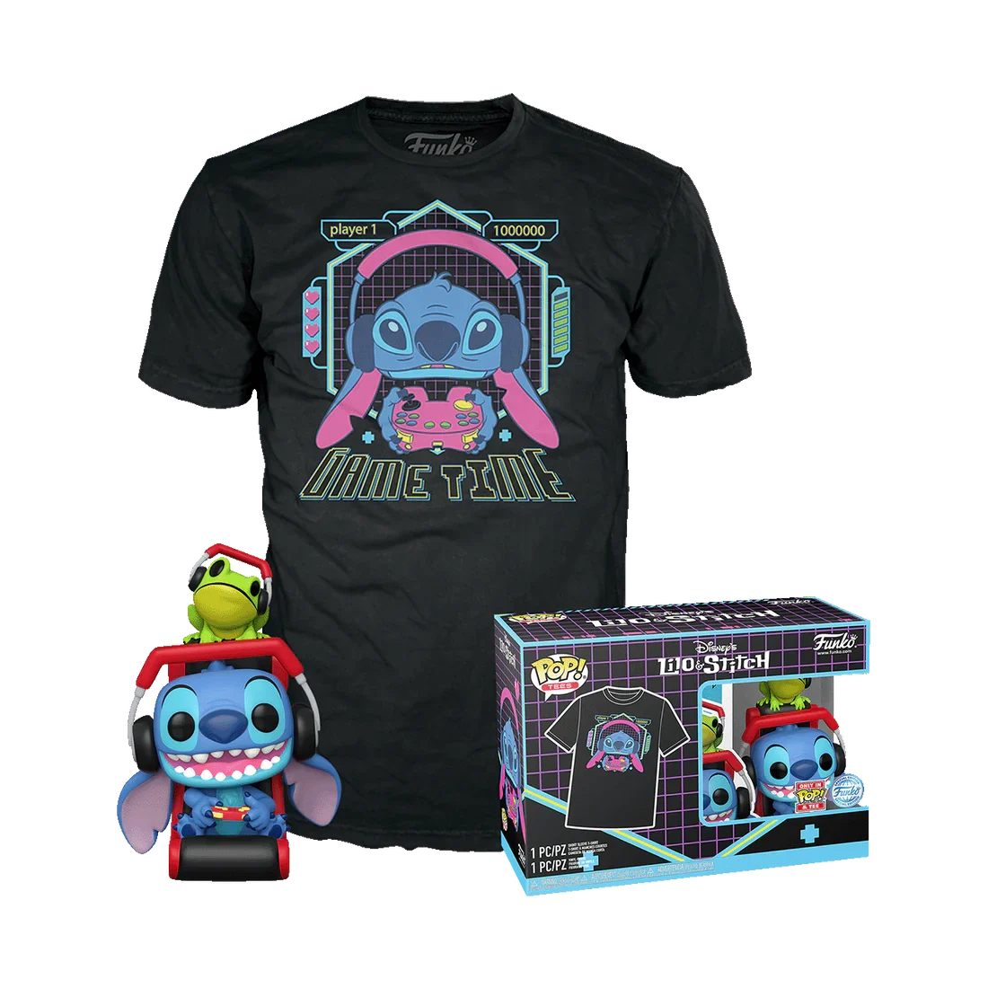 LILO STITCH - POP N° XXX - Gmr Stitch with frog + Tee (XL)