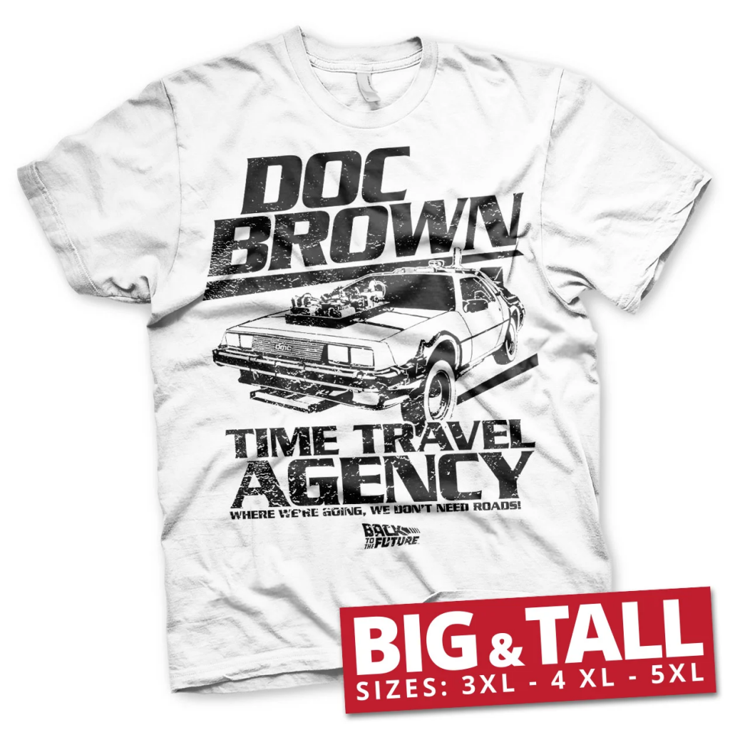 BACK TO THE FUTURE - T-Shirt Big & Tall - Doc Brown Time Agency (4XL)