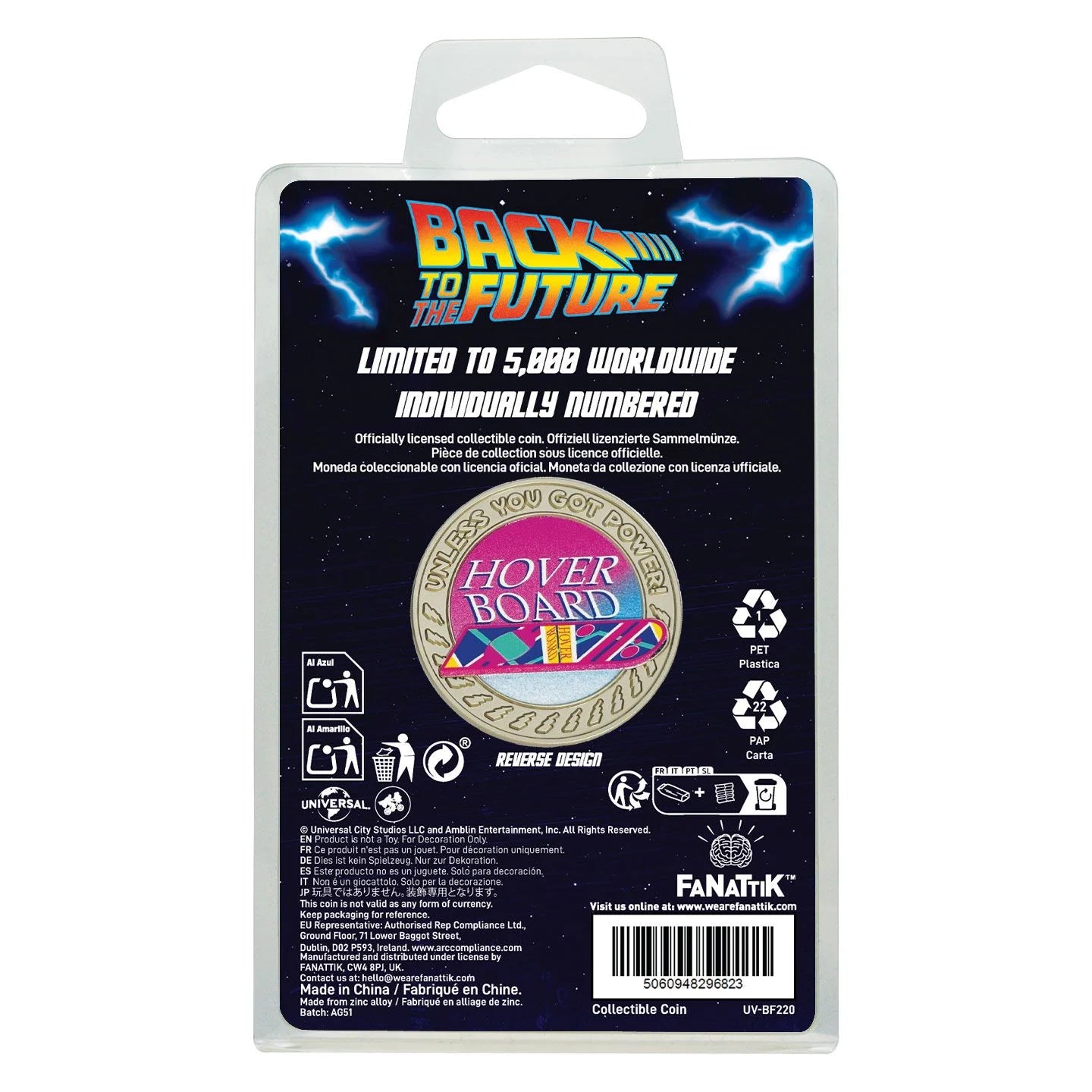 BACK TO THE FUTURE - Hoverboard - Limited Edition Coin