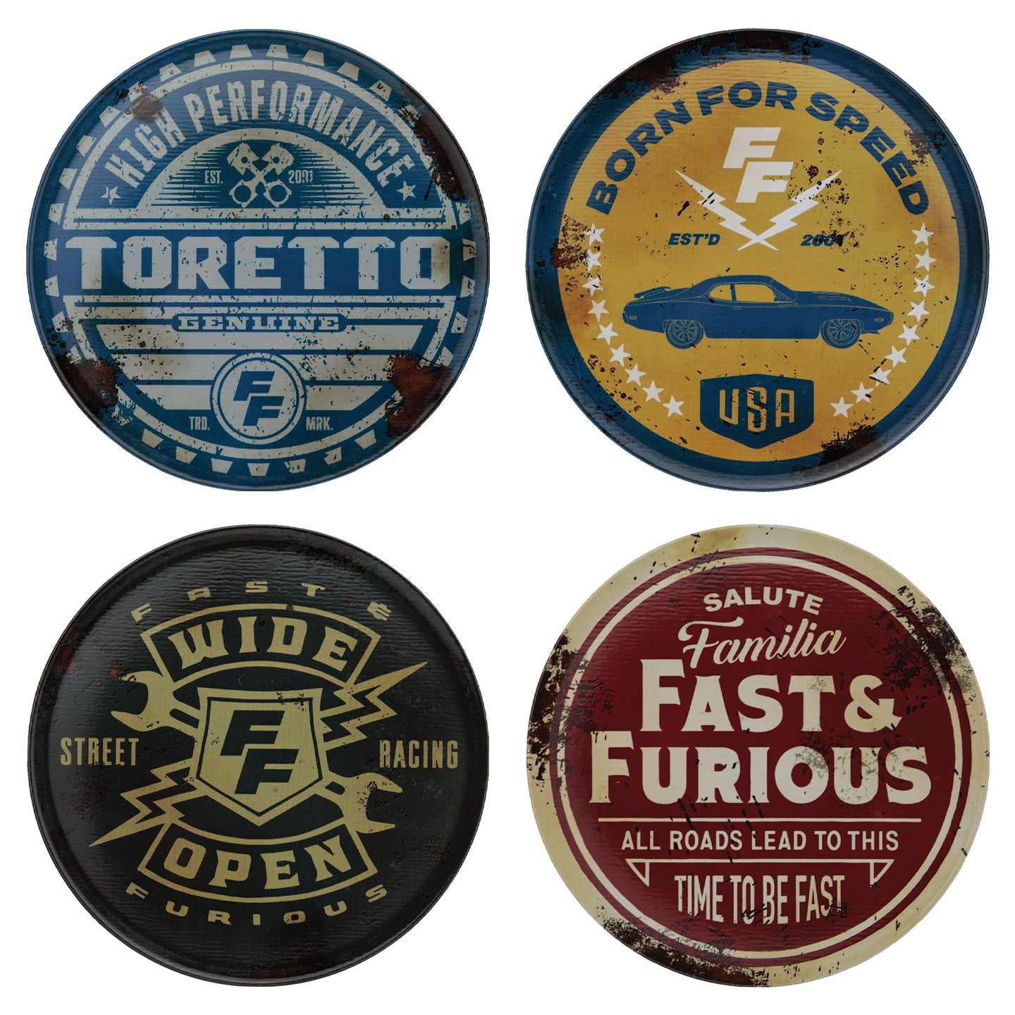 FAST & FURIOUS - Set of 4 Coasters - Limited Edition