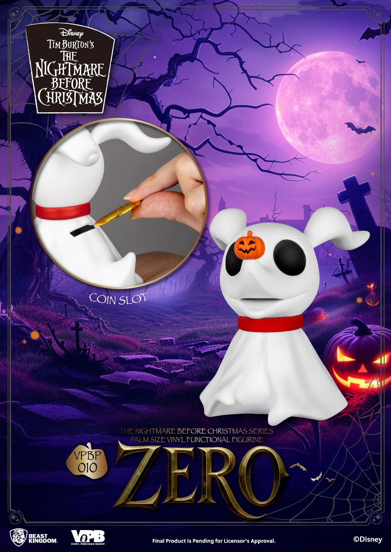 NIGHTMARE BEFORE CHRISTMAS - Zero - Bank Vinyl Figure 11.1cm