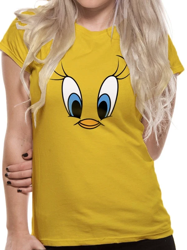 LOONEY TUNES - T-Shirt IN A TUBE- Tweety Face GIRL (XL)