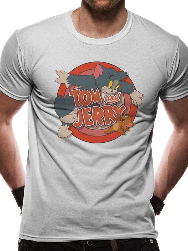 TOM AND JERRY - T-Shirt IN A TUBE- Retro Logo (XXL)