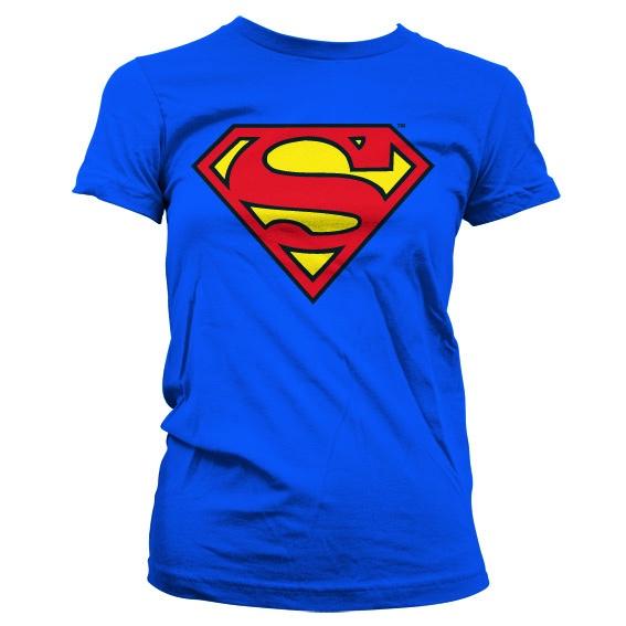 SUPERMAN - T-Shirt Shield - GIRL - Blue (XXL)