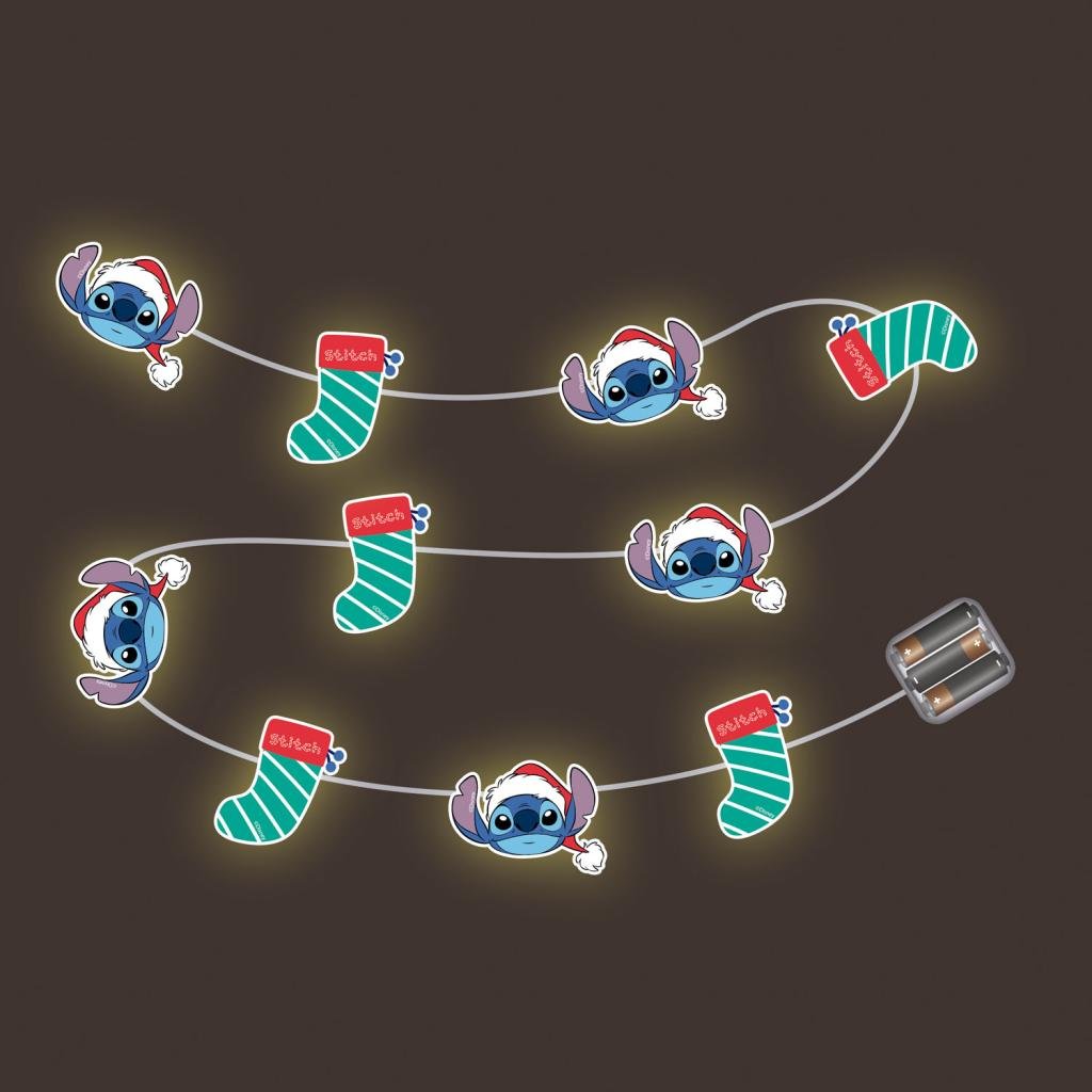 STITCH - Christmas Lighted Garland - 10 LED - 1,65m